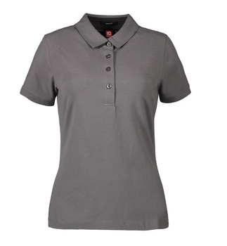 Business Damen Poloshirt | Stretch ~ Silber grau M