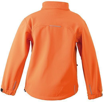 Trendige Kinder Jacke aus Softshell ~ pop-orange XL