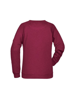 Damen Sweatshirt aus Bio-Baumwolle ~ burgundy-melange XS
