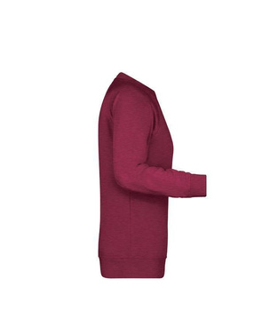 Damen Sweatshirt aus Bio-Baumwolle ~ burgundy-melange S