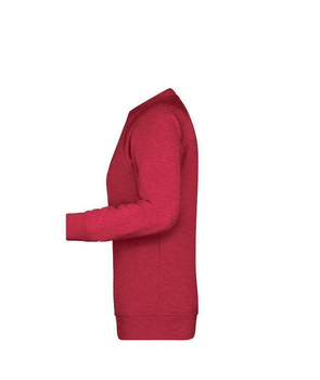 Damen Sweatshirt aus Bio-Baumwolle ~ carmine-rot-melange M