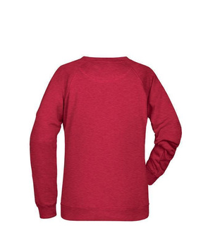 Damen Sweatshirt aus Bio-Baumwolle ~ carmine-rot-melange M