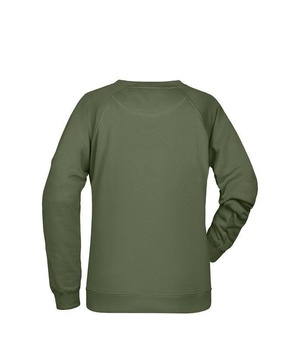 Damen Sweatshirt aus Bio-Baumwolle ~ olive S