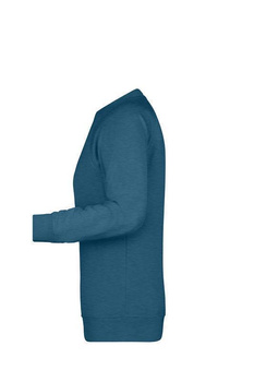 Damen Sweatshirt aus Bio-Baumwolle ~ petrol-melange XS