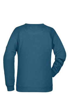 Damen Sweatshirt aus Bio-Baumwolle ~ petrol-melange M