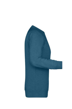 Damen Sweatshirt aus Bio-Baumwolle ~ petrol-melange XXL