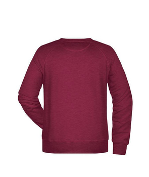 Herren Sweatshirt aus Bio-Baumwolle ~ burgundy-melange S