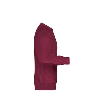 Herren Sweatshirt aus Bio-Baumwolle ~ burgundy-melange XL