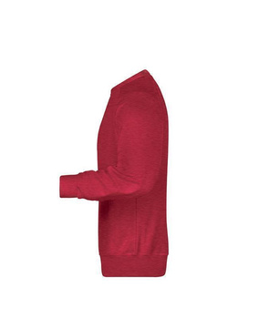 Herren Sweatshirt aus Bio-Baumwolle ~ carmine-rot-melange S