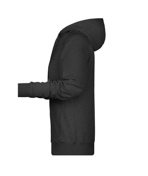 Damen Kapuzensweat aus Bio Baumwolle ~ schwarz-heather XL
