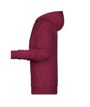 Damen Kapuzensweat aus Bio Baumwolle ~ burgundy-melange XL