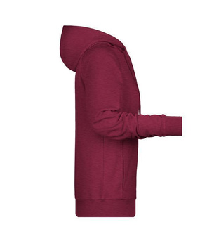 Damen Kapuzensweat aus Bio Baumwolle ~ burgundy-melange XL