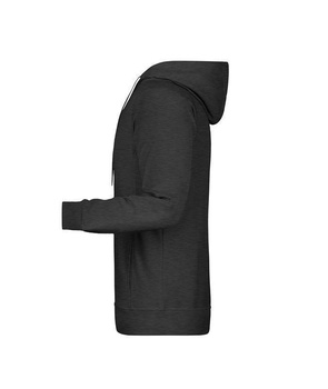 Herren Kapuzensweater aus Bio Baumwolle ~ schwarz-heather 3XL