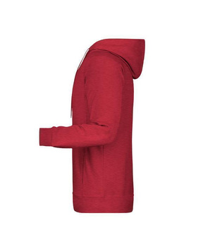 Herren Kapuzensweater aus Bio Baumwolle ~ carmine-rot-melange XL