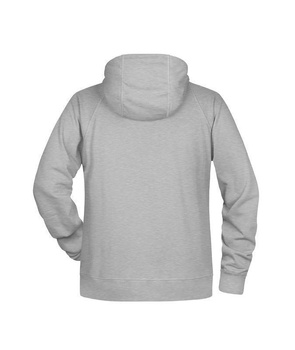 Herren Kapuzensweater aus Bio Baumwolle ~ grau-heather M