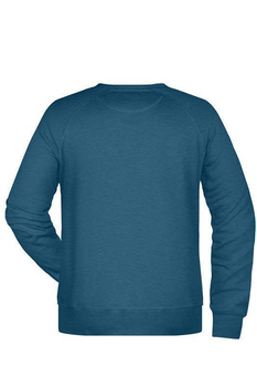 Herren Sweatshirt aus Bio-Baumwolle ~ petrol-melange L