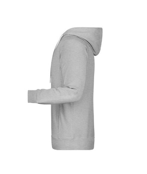 Herren Kapuzensweater aus Bio Baumwolle ~ grau-heather 4XL