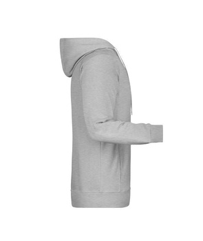 Herren Kapuzensweater aus Bio Baumwolle ~ grau-heather 4XL