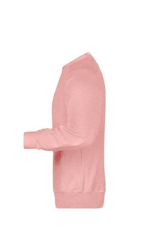 Herren Sweatshirt aus Bio-Baumwolle ~ rose-melange 4XL