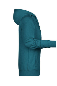 Damen Kapuzensweat aus Bio Baumwolle ~ petrol-melange XL