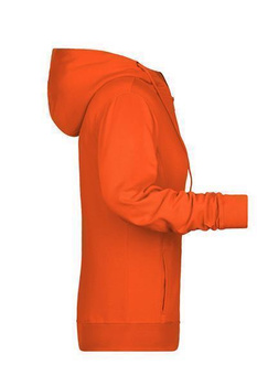 Damen Sweat-Jacke 8025 ~ orange XS