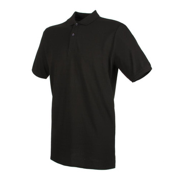 Herren Microfine-Piqu Polo Shirt~ schwarz 4XL