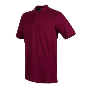 Herren Microfine-Piqu Polo Shirt~ burgund L