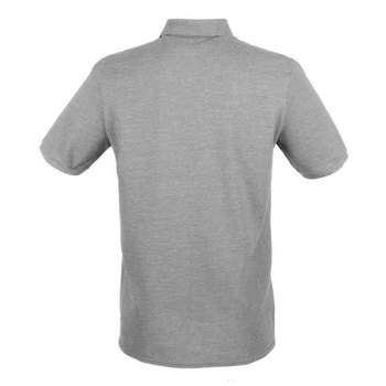 Herren Microfine-Piqu Polo Shirt~ Heather grau L