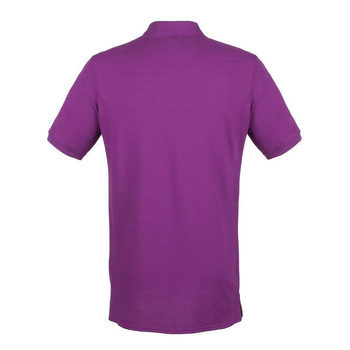 Herren Microfine-Piqu Polo Shirt~ Magenta L