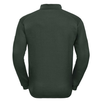 Arbeits- Sweatshirt mit Kragen ~ flaschengrn XL