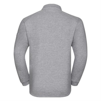 Arbeits- Sweatshirt mit Kragen ~ light oxford (heather) M