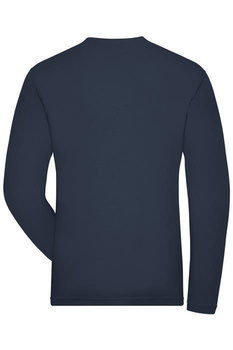 Herren BIO Stretch Langarm T-Shirt - JN1804 SOLID - ~ navy S